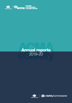 ACMA Annual report 2019-20 cover image